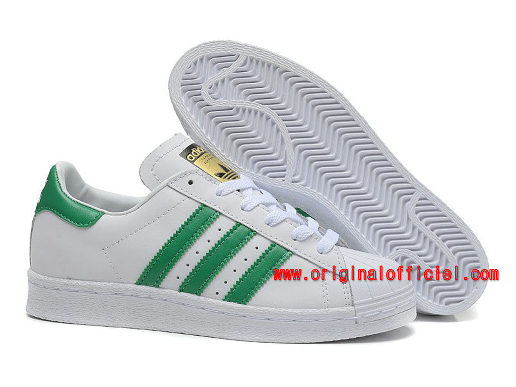 adidas superstar vert blanc